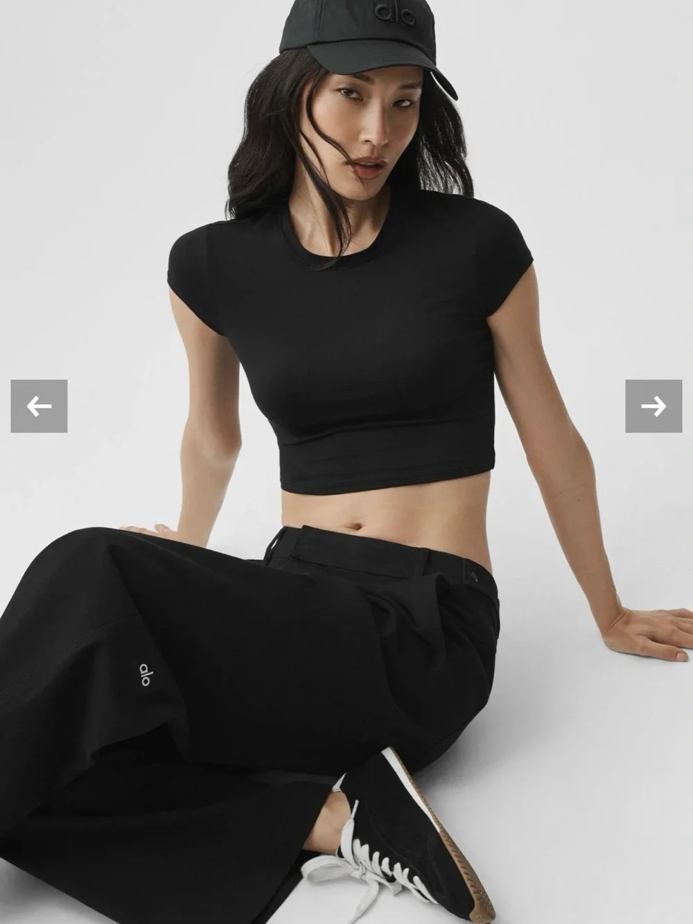 Alo Alosoft Crop Finesse Short Sleeve